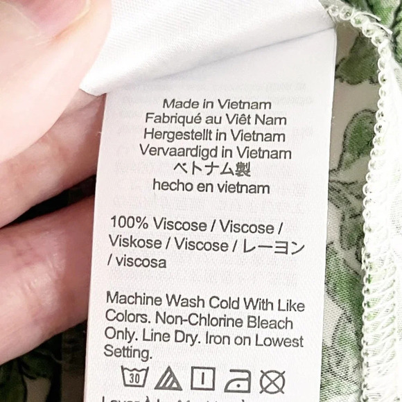 J. Crew Green & White Tiered Maxi Dress in Tossed Floral Print Women's Medium - Picture 8 of 9